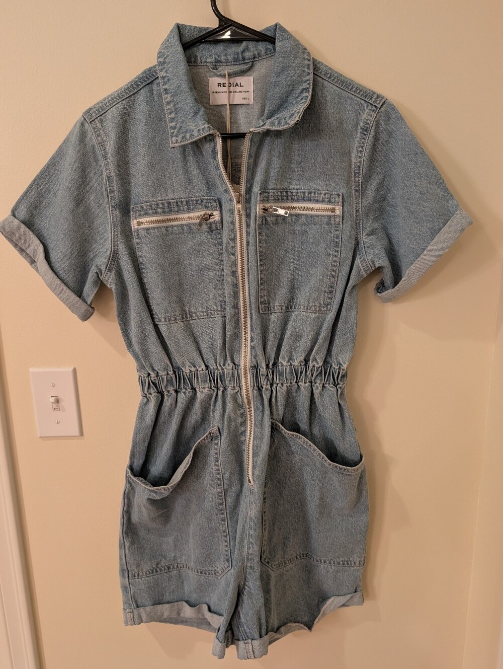 Redial Denim Jumpsuit Romper